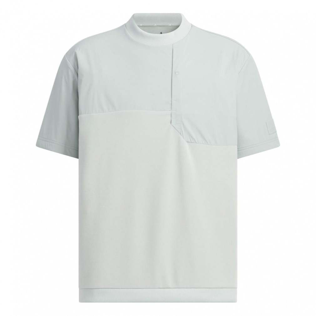 クルーネック ハイブリッド 半袖シャツ L2081(ブラウン-M)