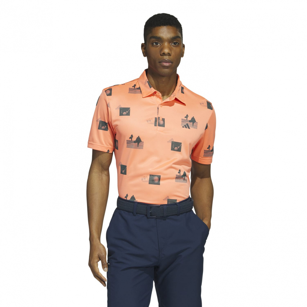アディダス ゴルフウェア 半袖シャツ 春 夏 PRINTPOLO (EEW12) メンズ adidas