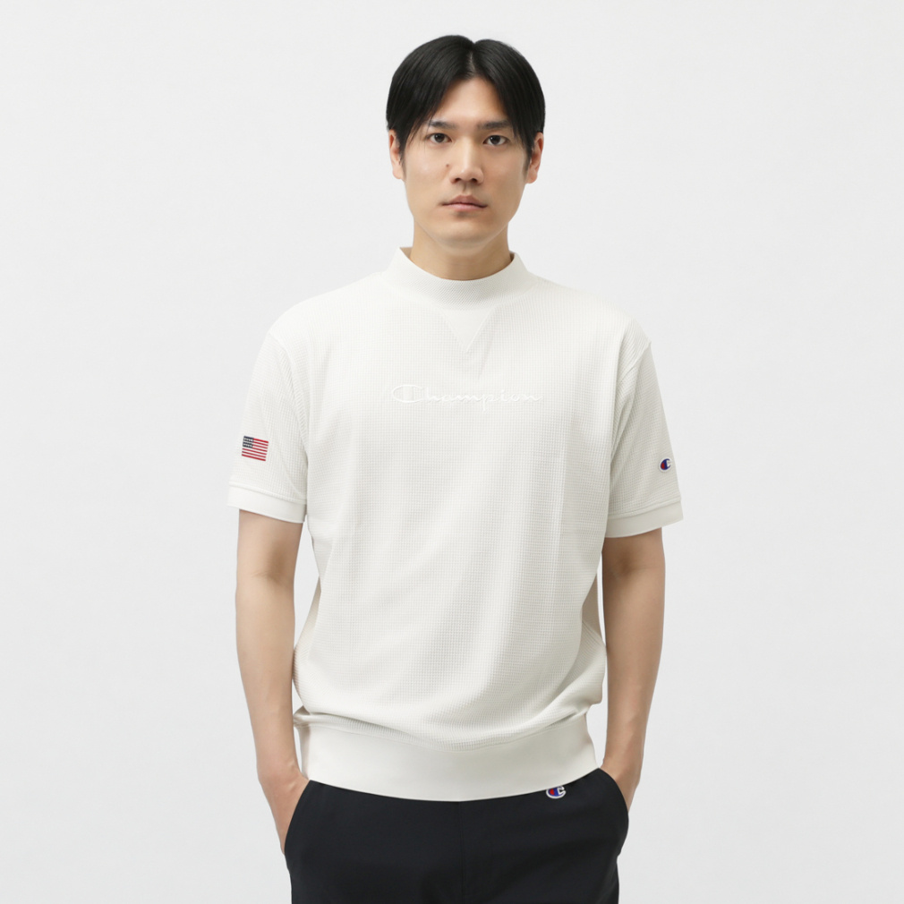   GOLF ホワイト変形モックネックシャツ LL モックネックシャツ 24FW 【秋冬新作】GOLF チャンピオン(C3-AG407)