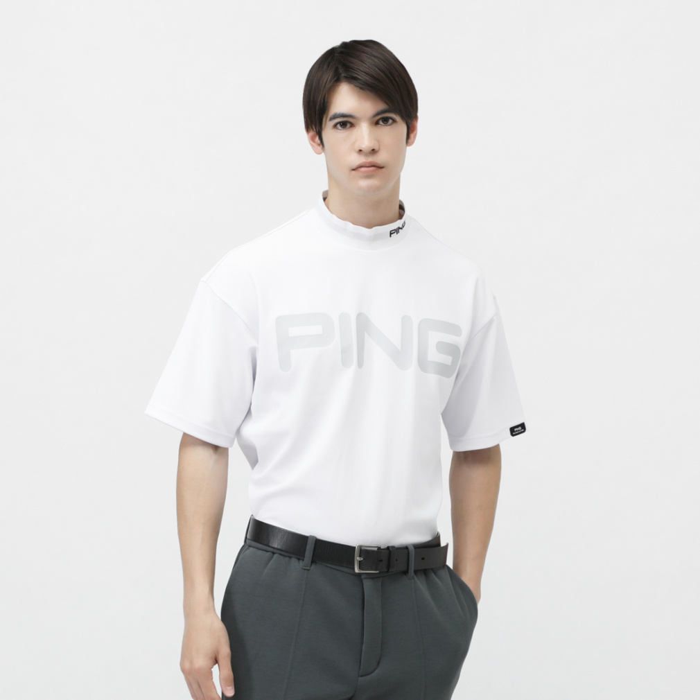 ダブルメッシュ半袖ハイネックシャツ 6215167309