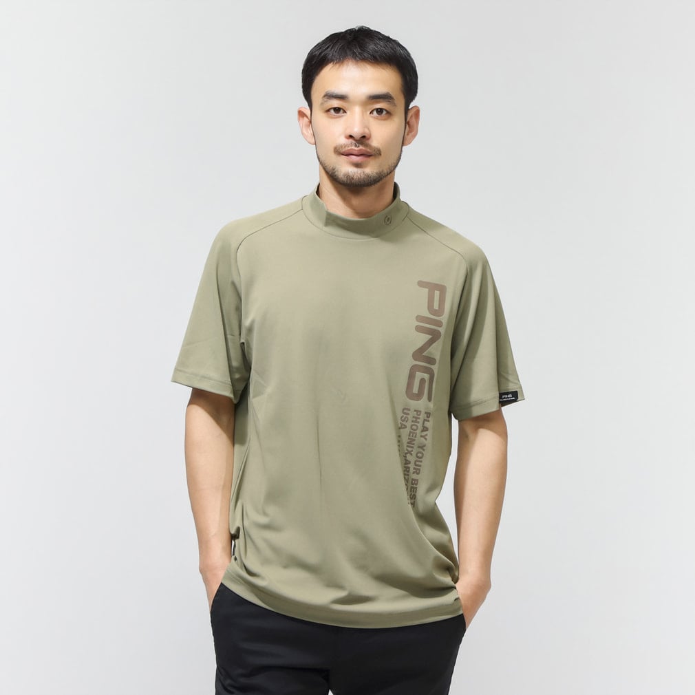 ピン ゴルフウェア 半袖シャツ 春 夏 テラカノコ半袖ハイネックシャツ