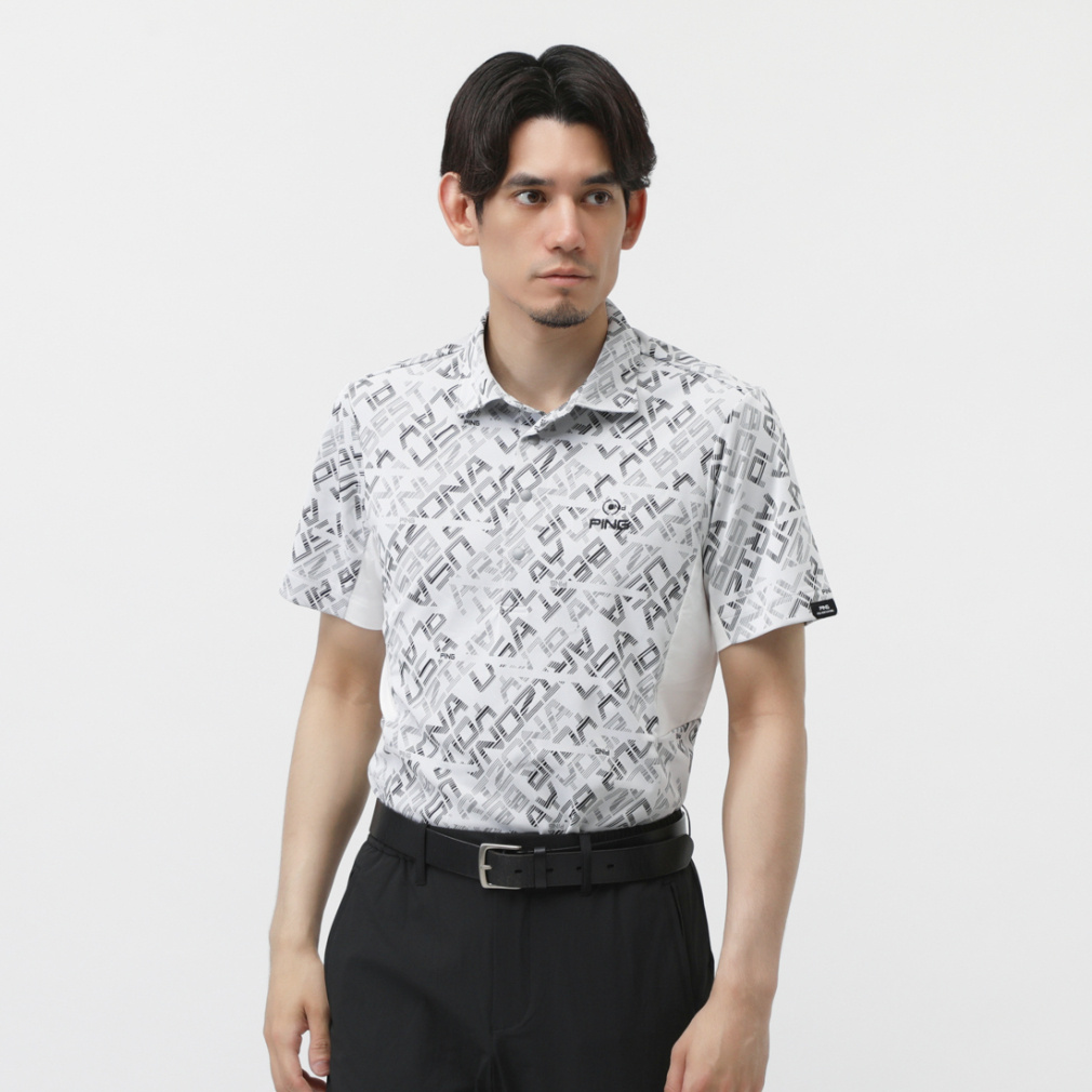 FR2GOLF ロゴプリントバイカラー半袖ポロシャツ S FR2GOLF ロゴプリントバイカラー半袖ポロシャツ S