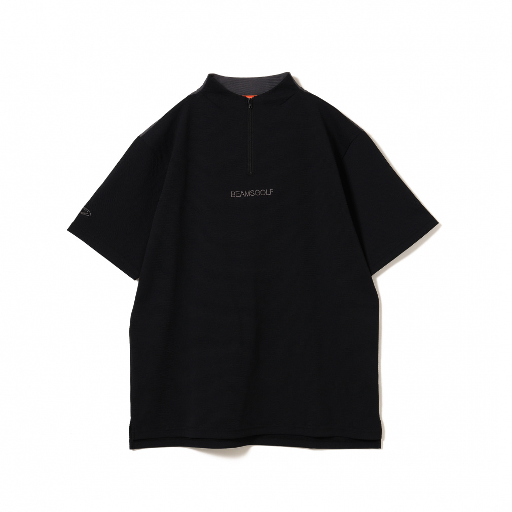 ビームスゴルフ ゴルフウェア 半袖シャツ 春 夏 ORANGE LABEL / 切り替え ハーフジップ モックネックシャツ (82-03-0192-803) メンズ BEAMS GOLF