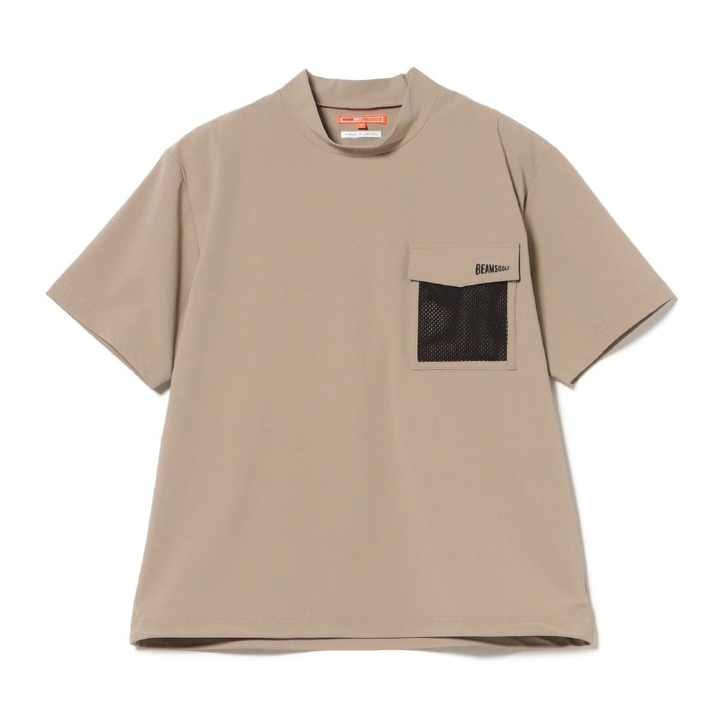 OR.フラップポケット モックネックシャツ(UVカット・接触冷感) 8203024345(ベージュ-S)
