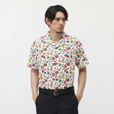 ORANGE LABEL / 別注リバティ 総柄プリント ポロシャツ 25SS 8202017944