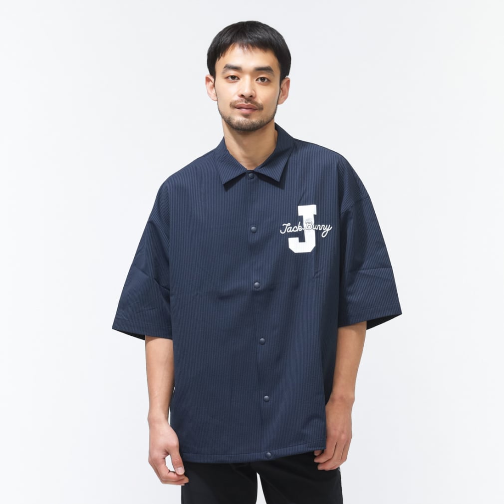 ジャック バニー ゴルフウェア 半袖シャツ 春 夏 吸水速乾 ストライプ