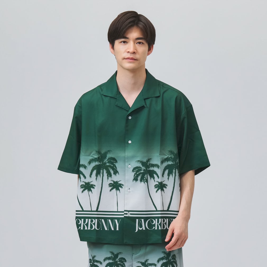 �W���b�N �o�j�[ �S���t�E�F�A �����V���c �t �� DotAir GREEN SUNSET �J�݃V���c (2626111555) �����Y Jack Bunny!! �W���b�N�o�j�[