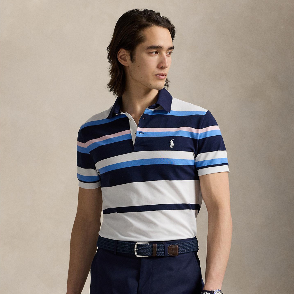 Ralph Lauren ストライプポロシャツ ラルフローレン ゴルフウェア 半袖シャツ 春 夏 マルチストライプ
