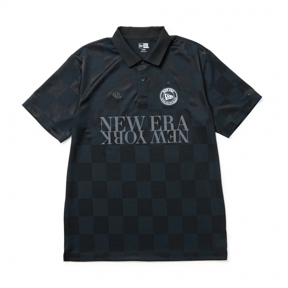 j[G StEFA Vc t  GF SS GRID POLO BLK (14391518) Y NEW ERA