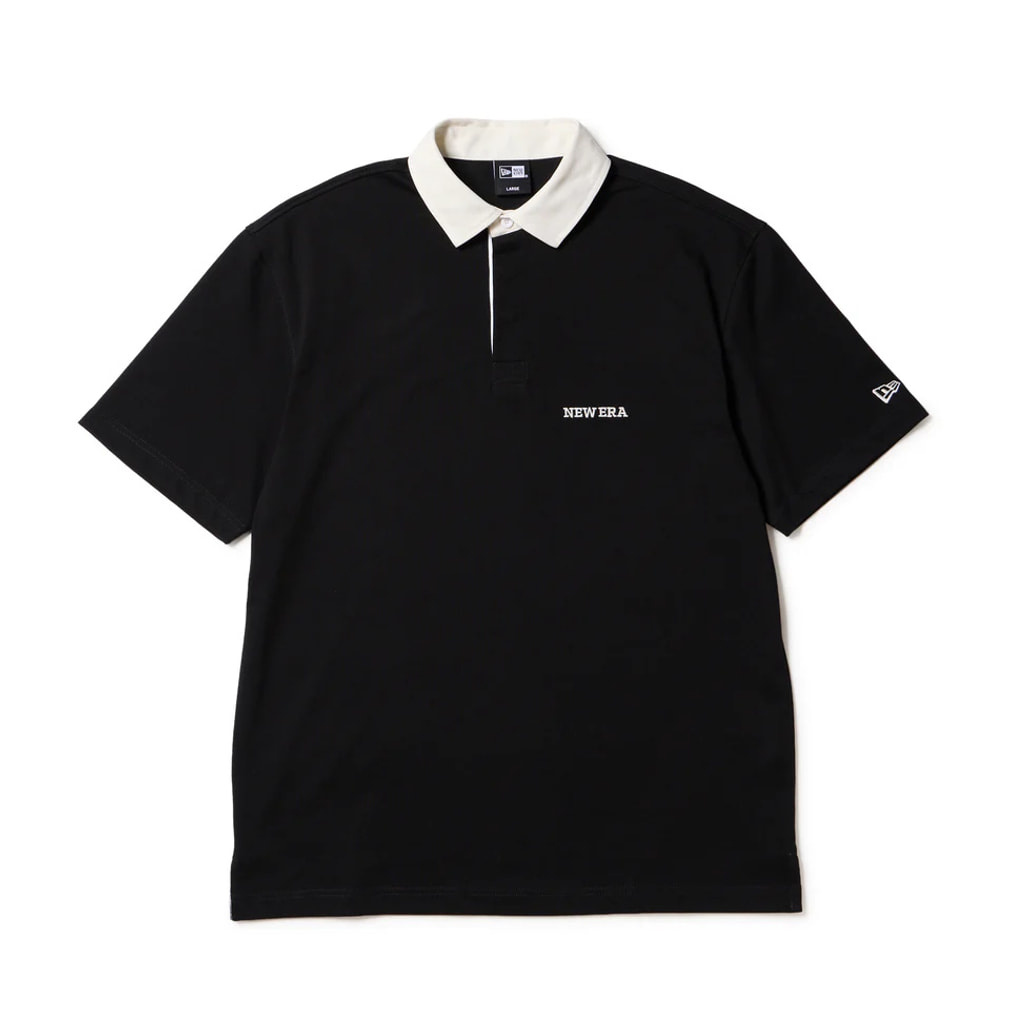�j���[�G�� �S���t�E�F�A �����V���c �t �� GF SS RUGBY SHIRT BLK 261 (14859914) �����Y NEW ERA