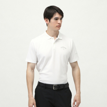 GOLF5限定 いしかわ素材ポロシャツ C25134141(ホワイト-3XL　メンズ)