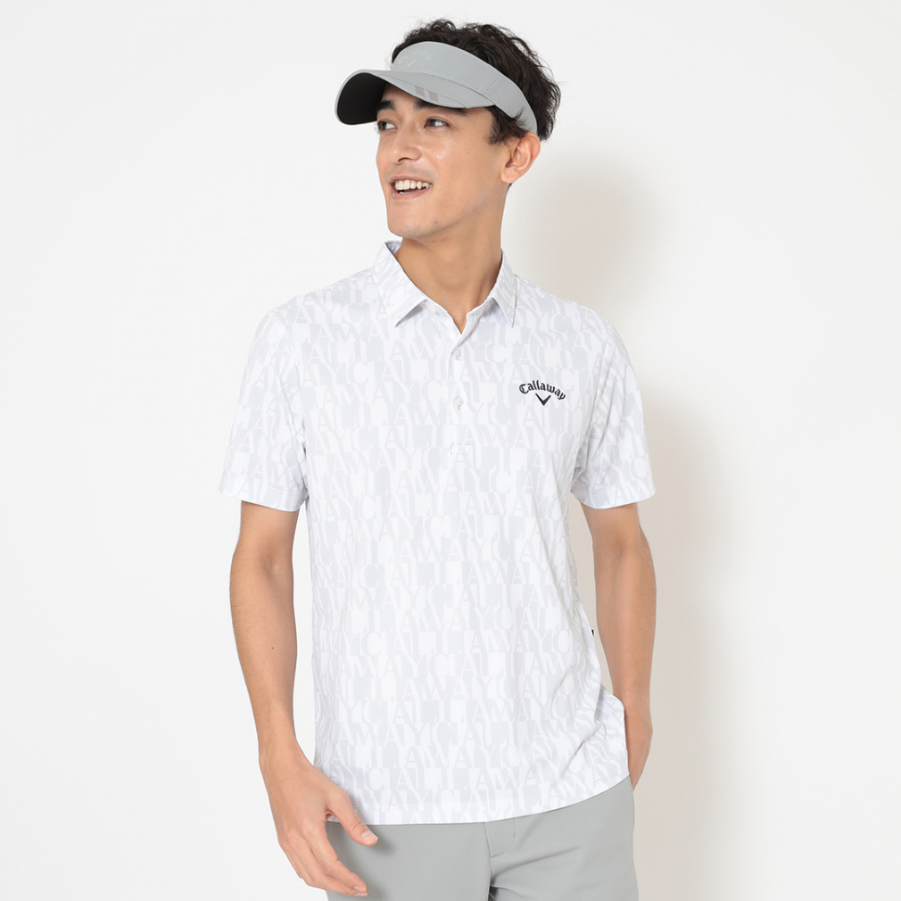 ミニカノコロゴ総柄半袖シャツ C26134110(ホワイト-M)