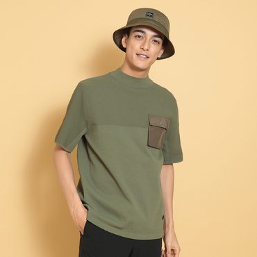 カノコ編みニットモックネックシャツ C25134103