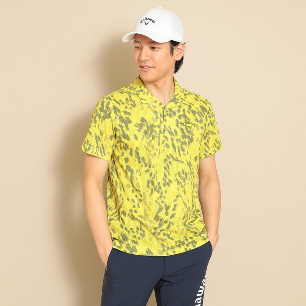 キャロウェイ ゴルフウェア シャツ 春 夏 マルチカラープリント