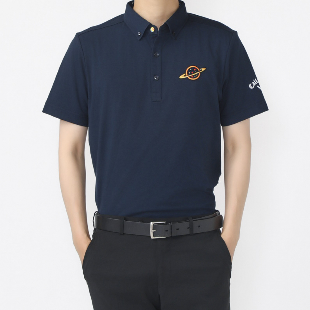 キャロウェイ ゴルフウェア 半袖シャツ 春 夏 Pizza Planet ストレッチ天竺半袖シャツ (C23134145) メンズ Callaway