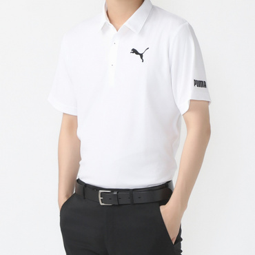 PUMAGOLF プーマ ゴルフ ワッフル ポロシャツ バイカラー スポーティー PUMA - PUMAGOLF プーマ ゴルフ ワッフル ポロシャツ バイカラー