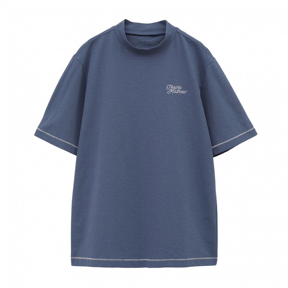トラヴィスマシュー ゴルフウェア 半袖シャツ 春 夏 S/S Chain Stitch Retro Mock (7AL024) メンズ TravisMathew