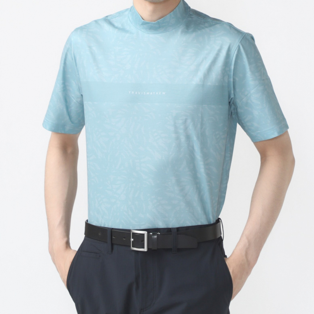 gBX}V[ StEFA Vc t  S/S Patterned Mock Neck (7AJ013) Y TravisMathew