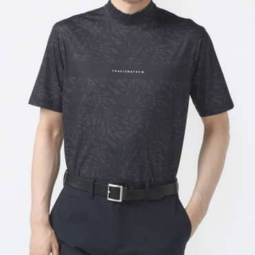 S/S Patterned Mock Neck 7AJ013