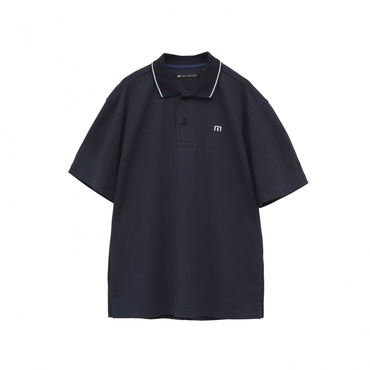 S/S Waffle Polo 7AL012(ネイビー-M メンズ)
