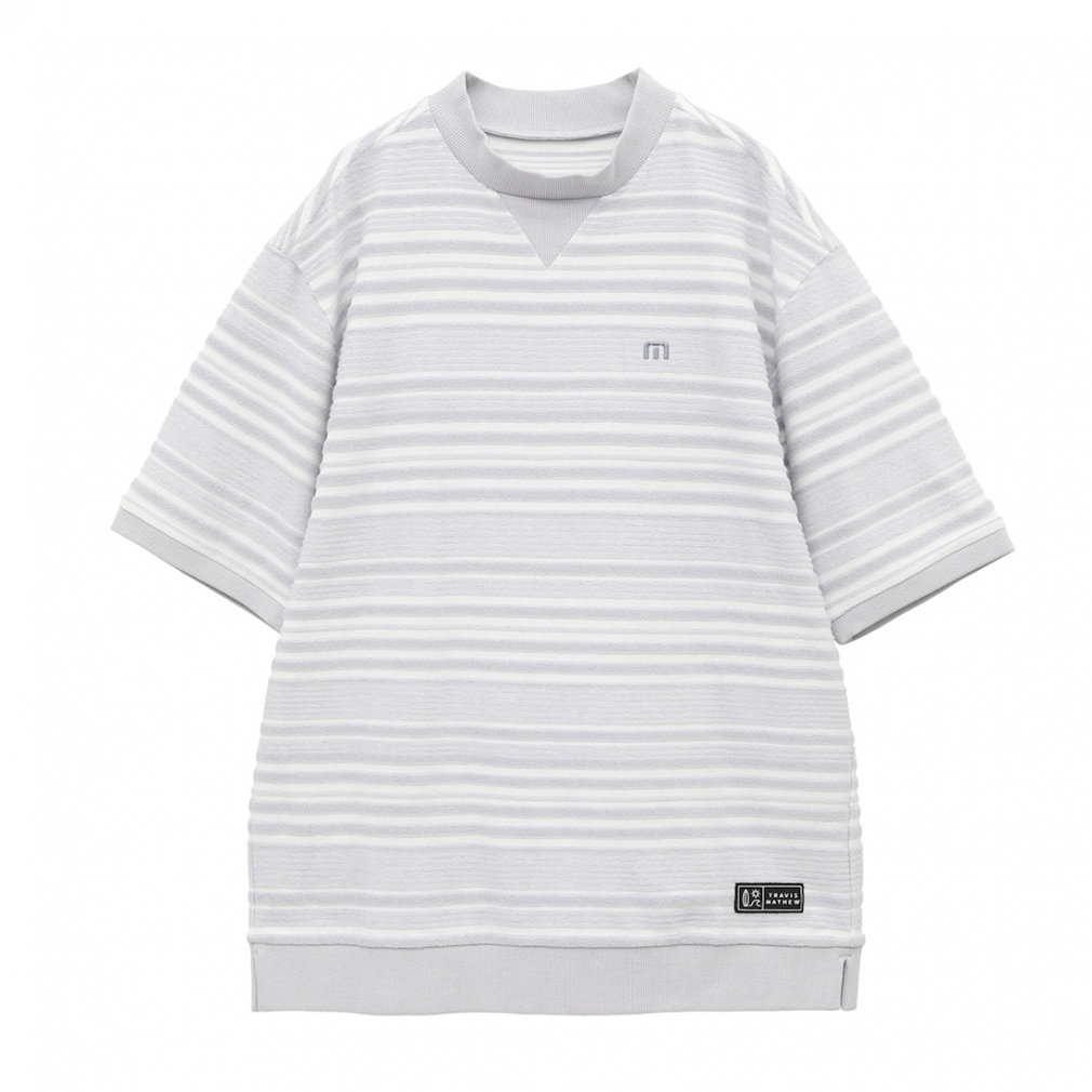 gBX}V[ StEFA Vc t  S/S Pile Border Relax Mock (7AL015) Y TravisMathew