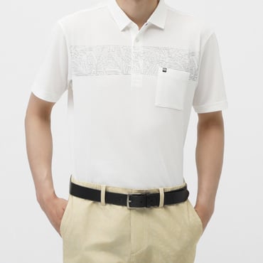 S/S Chest Print Polo 2 7AJ021
