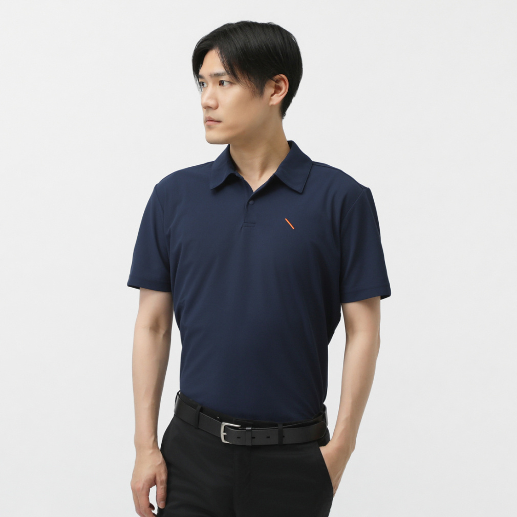 36G Pique SS Polo BGM15090(ネイビー-M)