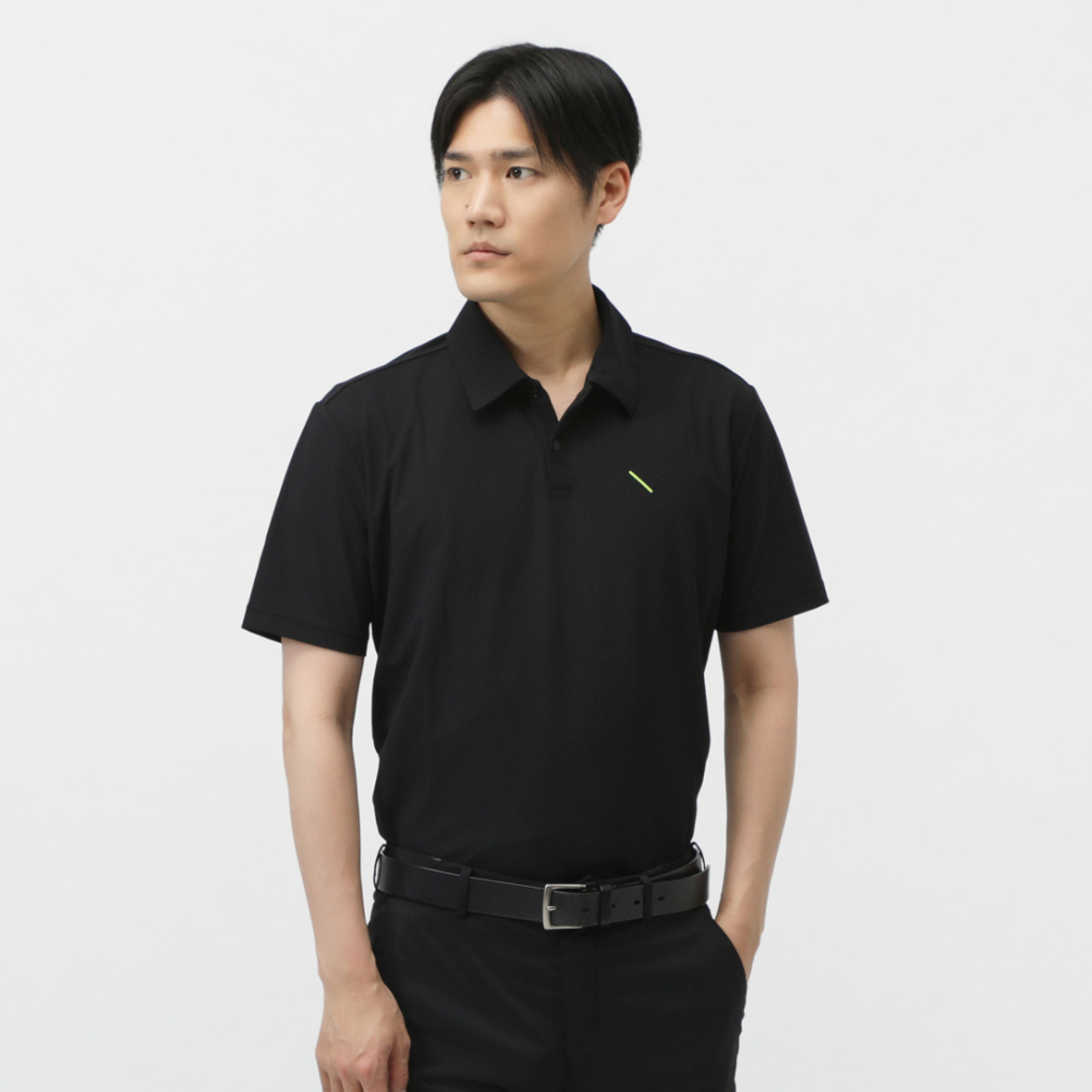 36G Pique SS Polo BGM15090(ブラック-M)