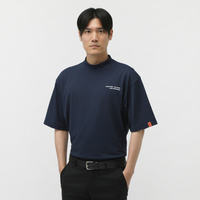 ユナイテッドアローズゴルフ　紺　ハイネック ストレッチシャツ　M 新品未使用 ユナイテッドアローズ ゴルフウェア 半袖シャツ 春 夏 ハイネック