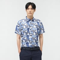 通気メッシュ総柄ポロシャツ TR-1H1825P