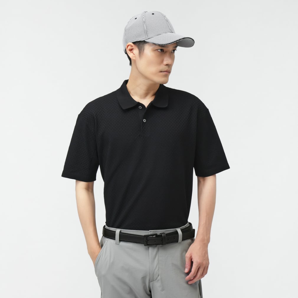 半袖ニット TR-1H1575P(ブラック-M)