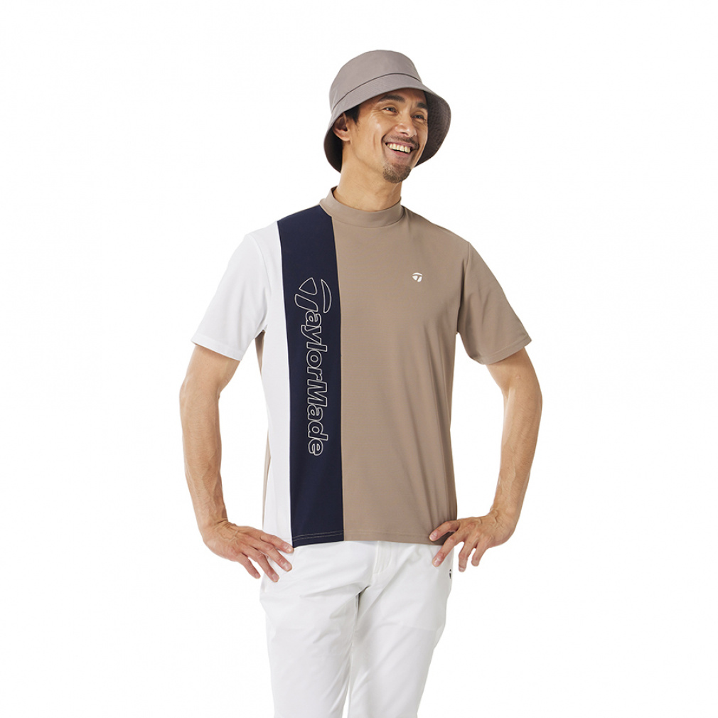 テーラーメイド ゴルフウェア 半袖シャツ 秋 冬 M カラーブロック S/S モック (UN968) メンズ TaylorMade