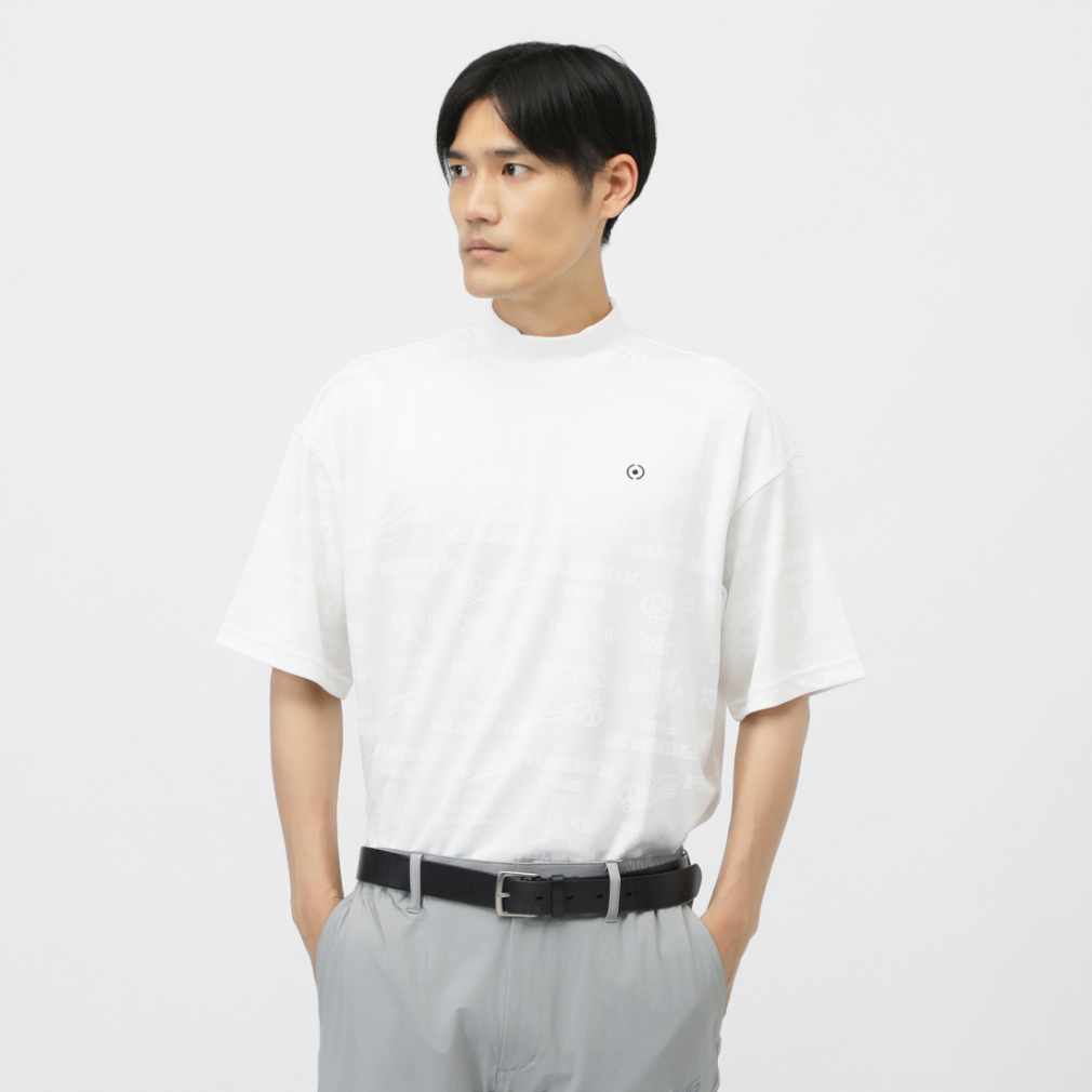 ピン ゴルフウェア 半袖シャツ 秋 冬 PHOENIXロゴジャカード半袖ハイネックシャツ (6215267702) メンズ PING