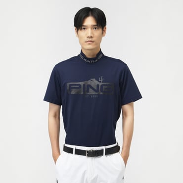 24FWストレッチカノコ半袖ハイネックシャツ 6214267805