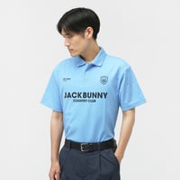 美品✨ジャックバニー ドラえもん星　半袖ポロシャツ L 総柄ネイビーゴルフメンズ Jack Bunny!!（ジャックバニー） ジャックバニー×ドラえもん 半袖