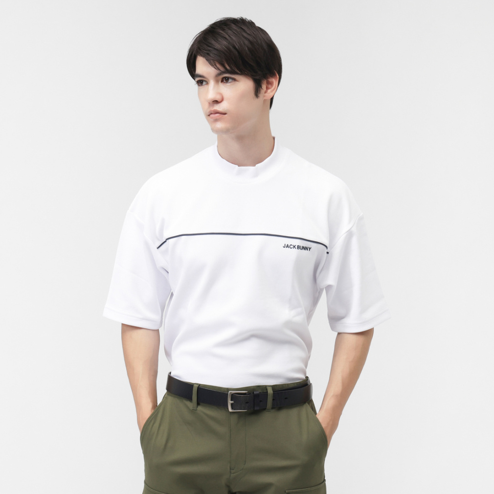 ジャック バニー ゴルフウェア 半袖シャツ 秋 冬 天竺ポンチ 五分袖