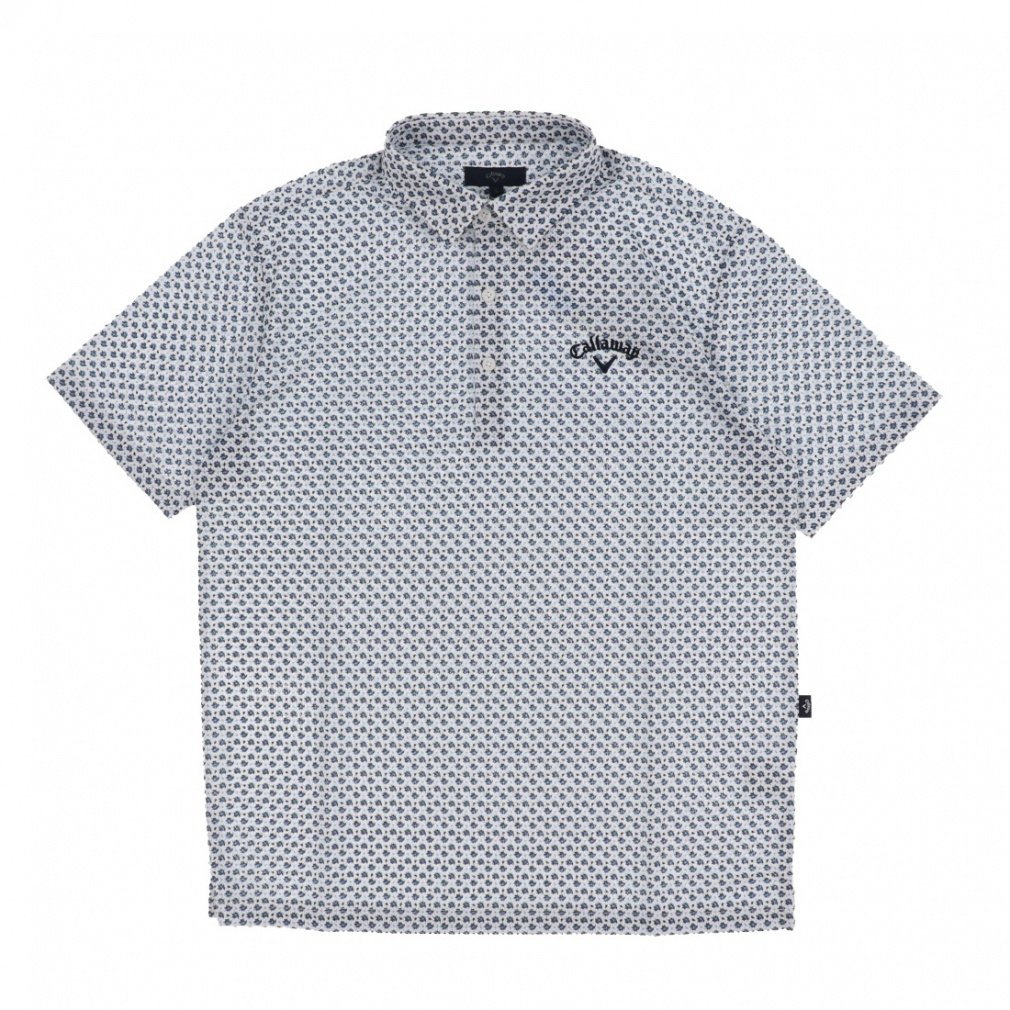 かざあなメッシュミニフラワープリントシャツ C25234141｜Alpen