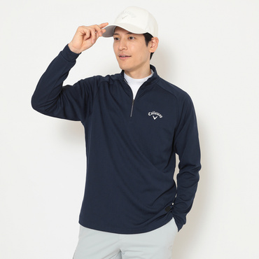 ロゴジャカードハーフジップモックネックシャツ C25233102