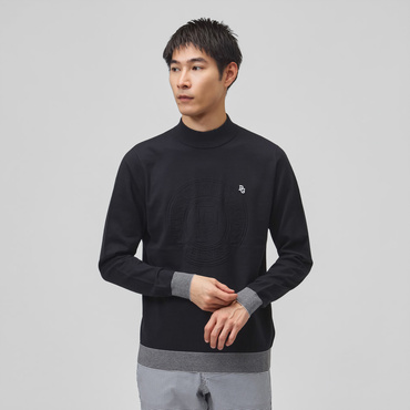 14G天竺カシミヤタッチモックネックニットプルオーバー 0536274002