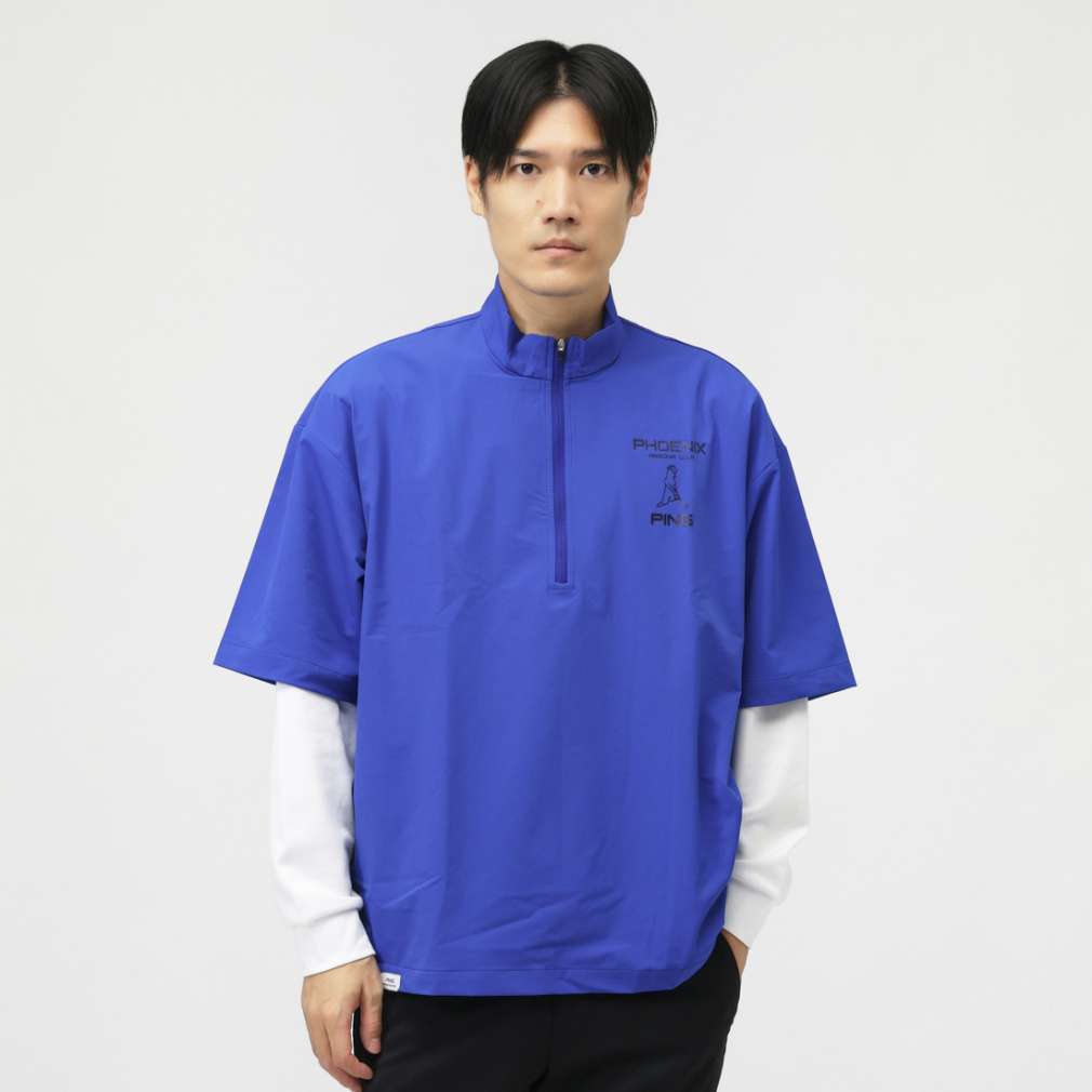 ピン ゴルフウェア 半袖ウインドブレーカー 秋 冬 24FW半袖スニードジャック (6214220805) メンズ PING