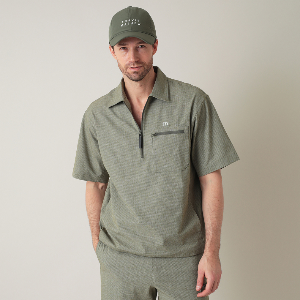 gBX}V[ StEFA EChu[J[ H ~ S/S Quarter Zip Plaid JK (7AM004) Y TravisMathew