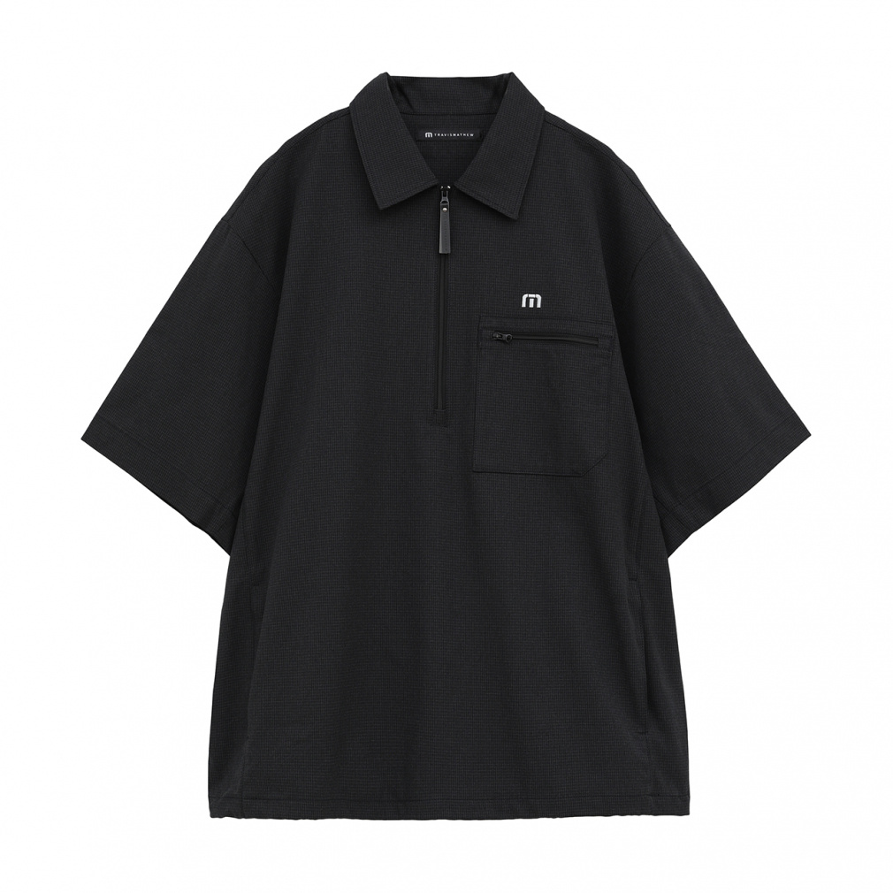 トラヴィスマシュー ゴルフウェア 半袖ウインドブレーカー 秋 冬 S/S Quarter Zip Plaid JK (7AM004) メンズ TravisMathew