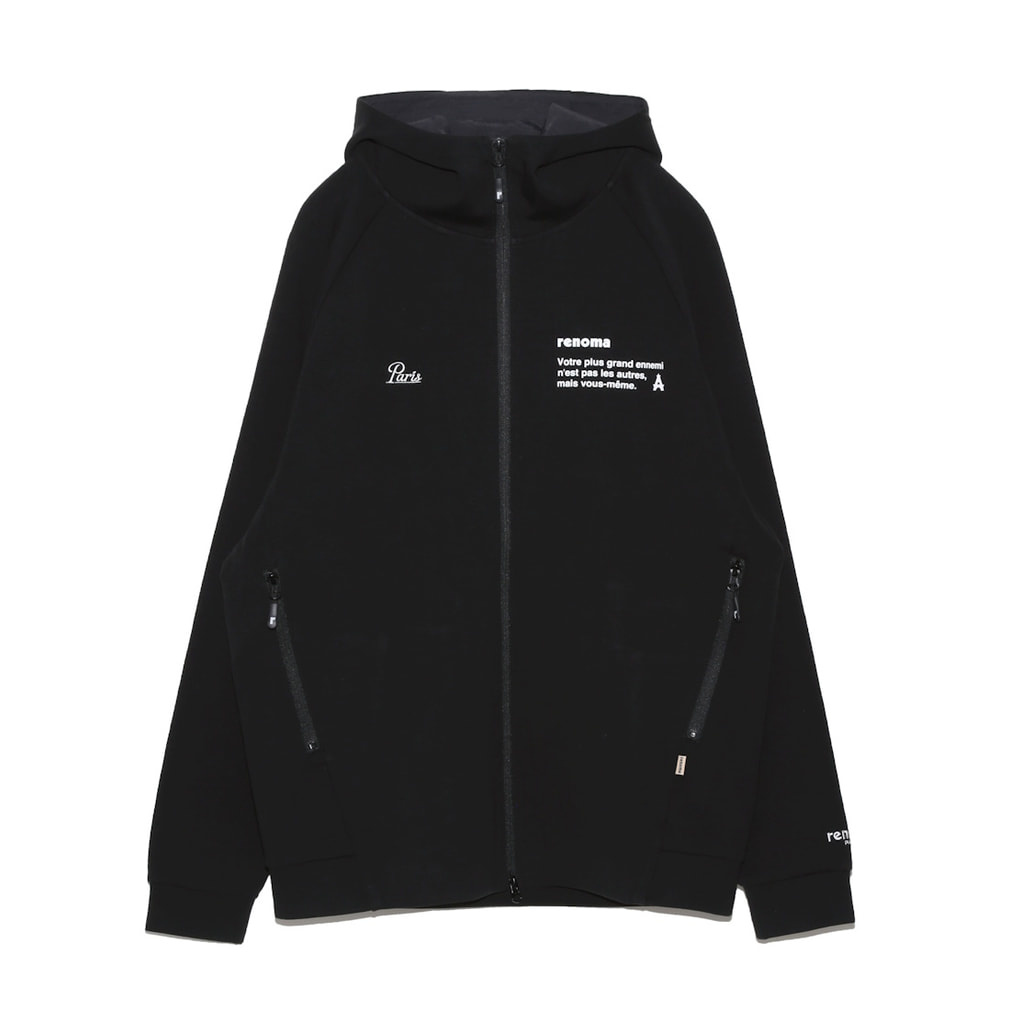 ひーさま専用 Rene 半袖パールフード 38 難あり レノマ ゴルフウェア 長袖トレーナー 秋 冬 BASIC DOUBLE KNIT ZIP