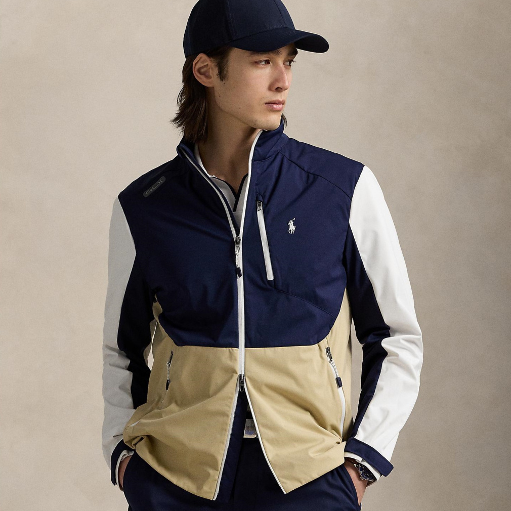 ラルフローレン ゴルフウェア 長袖ウインドブレーカー 春 夏 カラーブロック パッカブル ジャケット (SS25-2002) メンズ RALPH LAUREN