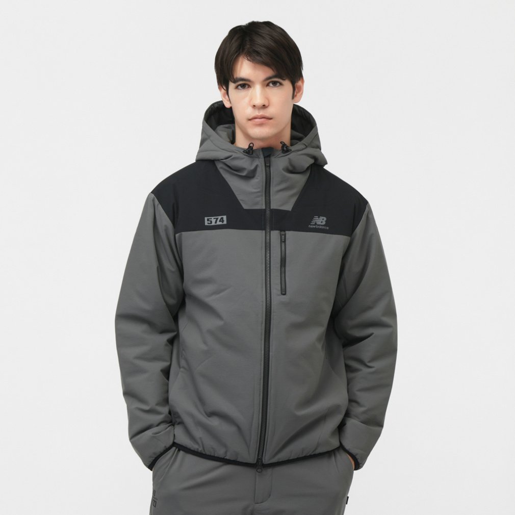 NewBalanceGOLF　フード付きジャケット　新品 ニューバランス ゴルフウェア 中綿ジャケット 秋 冬 PADDED FULL ZIP