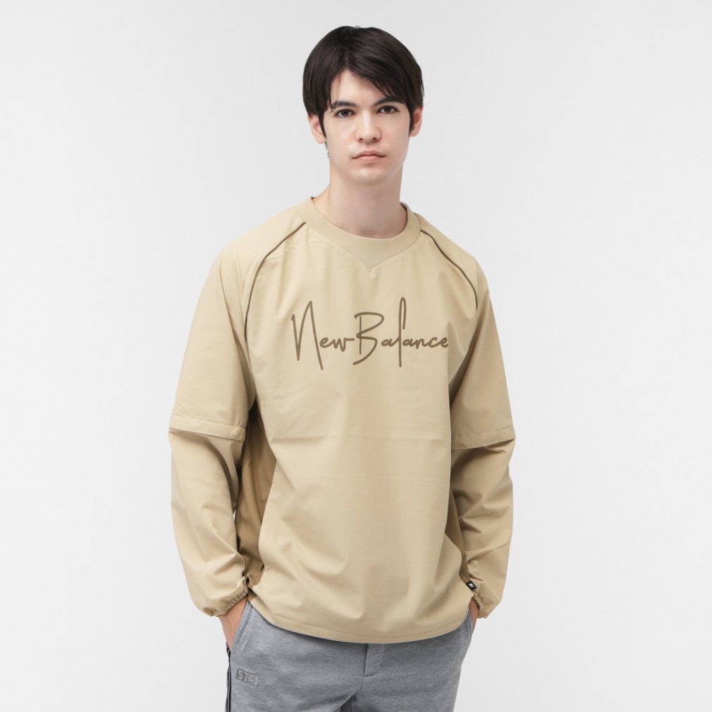 ニューバランス ゴルフウェア 長袖ウインドブレーカー 秋 冬 2WAY CREW