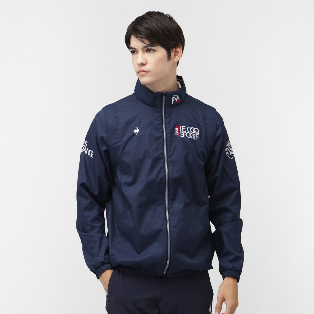 ルコックスポルティフ ゴルフ ゴルフウェア 長袖ウインドブレーカー 秋 冬 【DTCカラー別注】ヒートナビ2WAYブルゾン (LG5FWB00M) メンズ le coq sportif GOLF