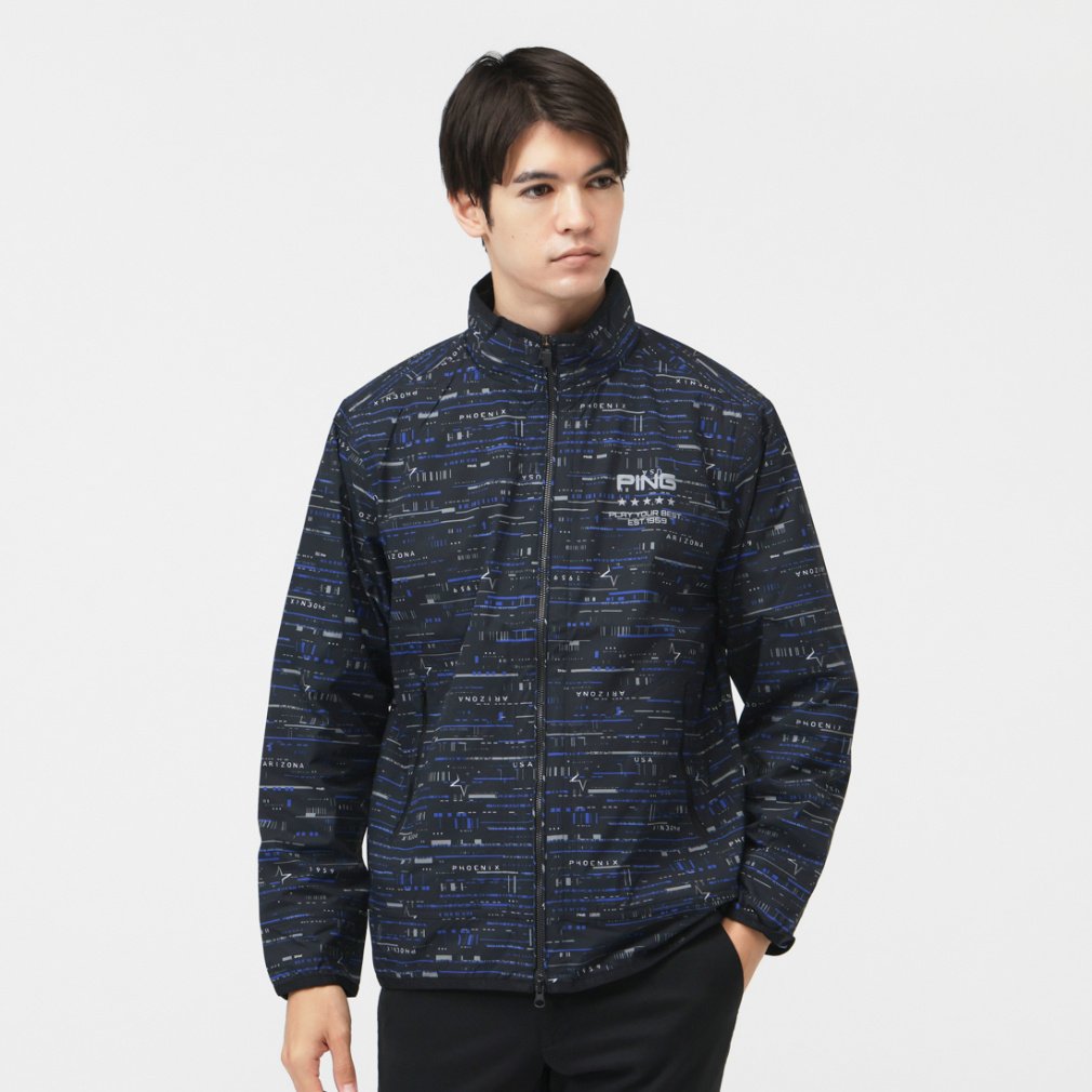 ピン ゴルフウェア 長袖ウインドブレーカー 秋 冬 24FWフルジップ