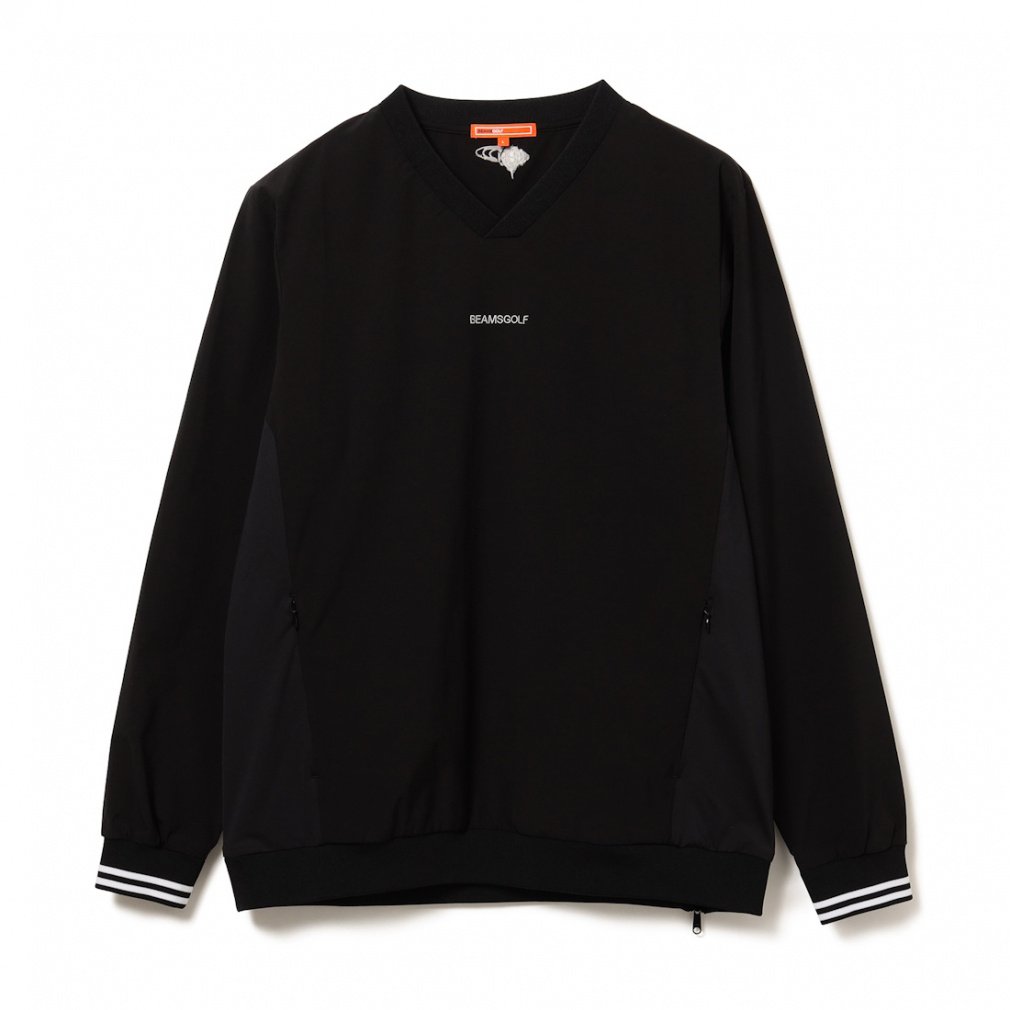 ビームスゴルフ ゴルフウェア 長袖ウインドブレーカー 秋 冬 ORANGE LABEL / 撥水ナイロン Vネック プルオーバー (82180039803) メンズ BEAMS GOLF