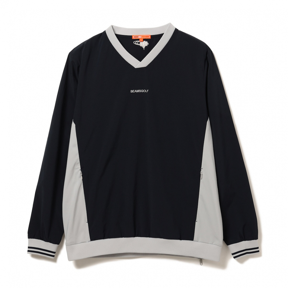 新品　撥水 Vネック プルオーバー BEAMS GOLF Vネック プルオーバー ORANGE LABEL / 撥水ナイロン Vネック プルオーバー 82180039803